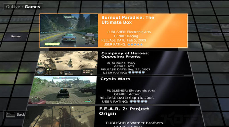 Illustration for article titled OnLive Makes PC Upgrades Extinct, Lets You Play Crysis On Your TV